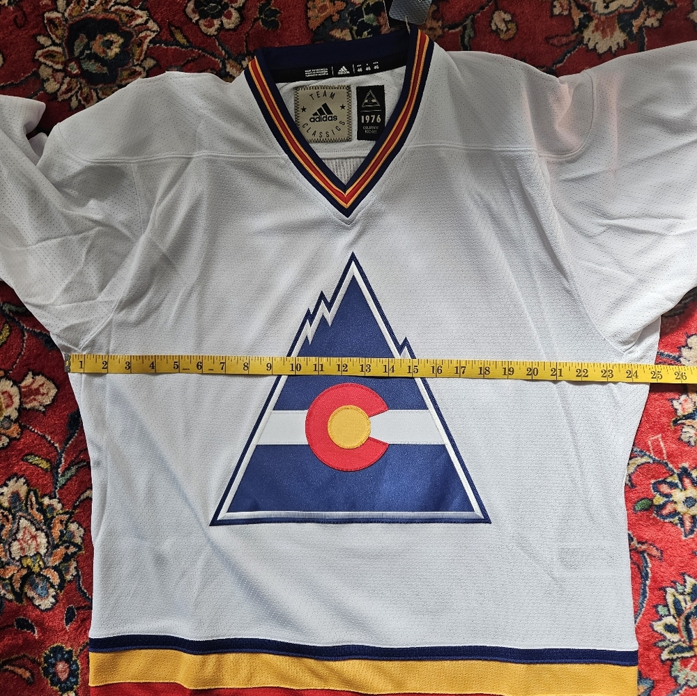 Colorado Avalanche 1976 Adidas Team Classics Home White Jersey by Adidas
